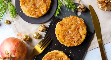 Tatin d'oignons caramélisés et faux-gras