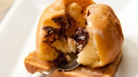 Pommes fondantes au four, cœur coulant chocolat-noisette