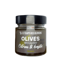 Olives dénoyautées citron basilic 180g