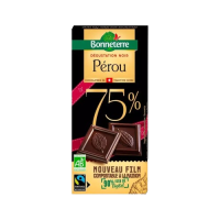 Chocolat noir origine Pérou 75% cacao 80gr