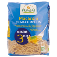 Macaronis 1/2 complets cuisson rapide 500g