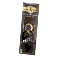 Chocolat noir bio 70% cacao Pérou 100gr