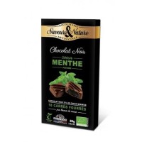 Chocolat noir bio à la menthe 80gr