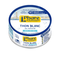 Thon blanc au naturel teneur réduite en sel 160gr
