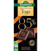 Chocolat noir bio origine Togo 85% cacao 80gr