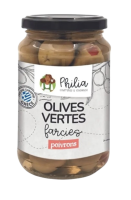 Olives vertes farcies au poivron rouge 190gr