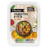 Bouchées de riz à la courgette, feta et curry x6 180g