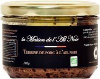 Terrine de porc à l'ail noir bio 180gr