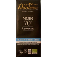 Chocolat noir 70% à l'agave sans gluten
