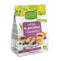 Mini sablés coeur myrtille vegan
