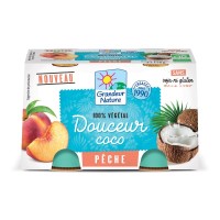 Dessert végétal Coco et Pêche 2 x 115gr