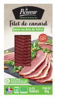 Filet fumé canard tranche 90g