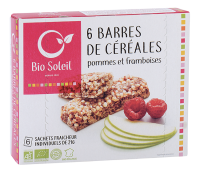 Barres de céréales Pommes Framboises x6 125gr