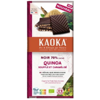 Chocolat noir 70% quinoa souffle 100g