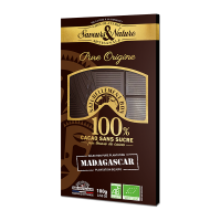 Chocolat noir bio 100% cacao Madagascar 100gr