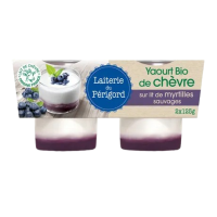 Yaourt brassé chèvre myrtille