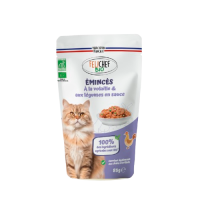 Emincés à la volaille pour chat 85gr