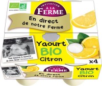 Yaourt au citron bio et local x4