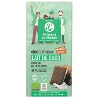 Chocolat bio au lait de coco 48% cacao 100gr