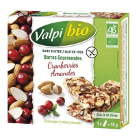 Barres de céréales cramberries et amandes 3 x30gr