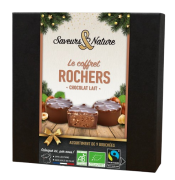 Coffret 9 mini rochers pralinés noisette enrobés de chocolat au lait 135gr