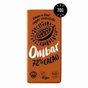 Chocolat noir bio 72% cacao cru 70gr