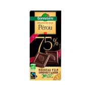 Chocolat noir origine Pérou 75% cacao 80gr