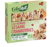 Barre de céréales Sésame et Cranberries 3 x 25gr