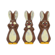 Lapins de sagesse chocolat au lait et blanc 100g