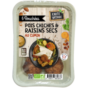 Bouchées aux pois chiches, raisins secs et cumin x6 180g