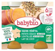 Hachis végétal patate douce lentilles 2x200g