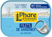 Filets de sardines au naturel 100gr