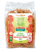 Fusilli blé et lentilles corail 500g