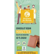 Chocolat vegan nougatine noisette 100g