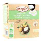 Brassé Lait de coco Pomme Poire 4x90g