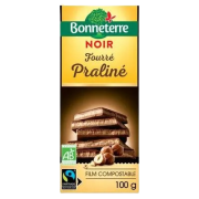 Chocolat noir fourré praliné 100gr