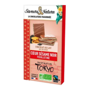 Tablette chocolat au lait et sésame 92g