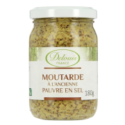 Moutarde à l'ancienne pauvre en sel 180g