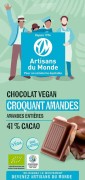 Chocolat vegan aux amandes 41% cacao 100gr