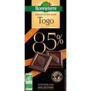 Chocolat noir bio origine Togo 85% cacao 80gr