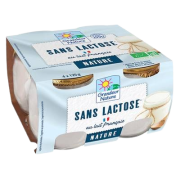 Yaourt sans lactose nature 4 x 125gr