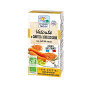 Velouté carottes, lentilles, corail