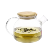 Théière en verre et couvercle en bambou 1L