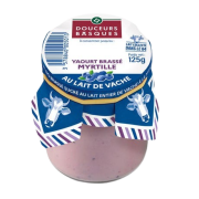 Yaourt brassé entier myrtille 125g