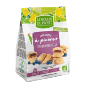 Mini sablés coeur myrtille vegan