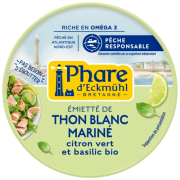 Thon mariné au citron vert et basilic bio 160gr