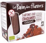 Biscottes Tartines craquantes bio Cacao allégées en sel 150gr