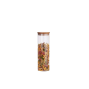 Bocal en Verre Couvercle Bois - 1,4 L