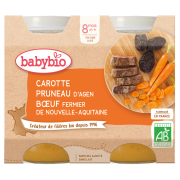 Pot Carotte, Pruneaux & Boeuf 2x 200gr