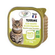 Terrine à la volaille pour chat 100g